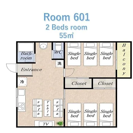 Teioh Nishi Shinsaibashi Apartment Osaka Room photo